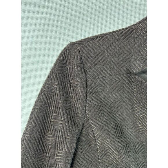 Talbots Dark Brown Queen Ann Jewel Neckline Blazer Wool Blend Preppy 10 - Picture 6 of 13